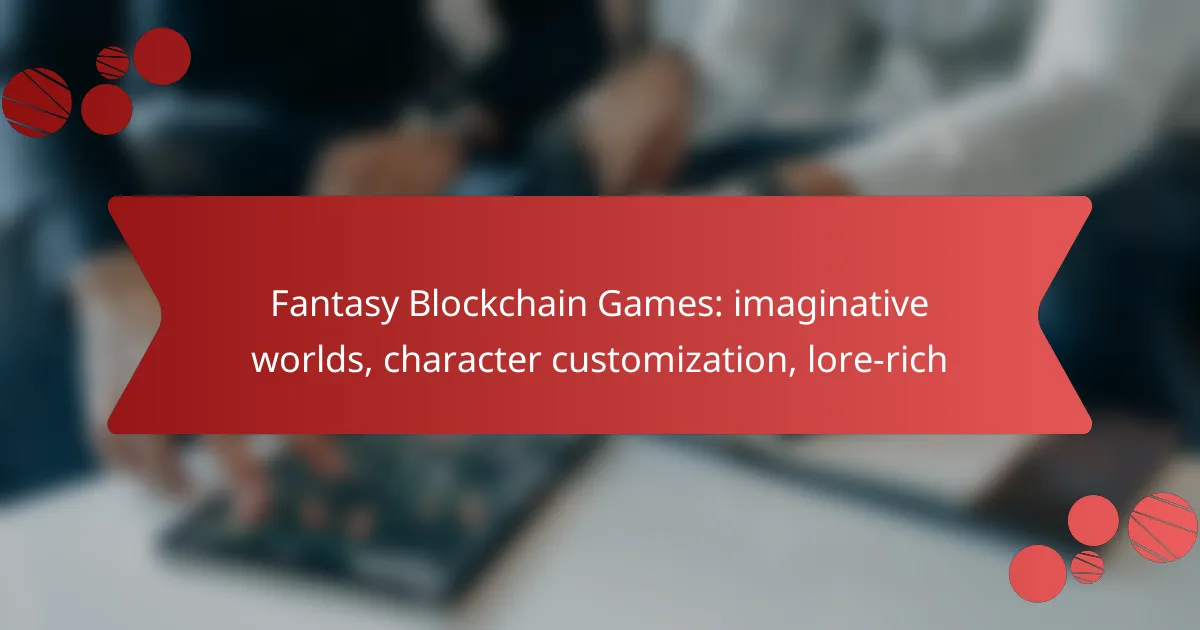 Fantasy Blockchain Games: imaginative worlds, character customization, lore-rich