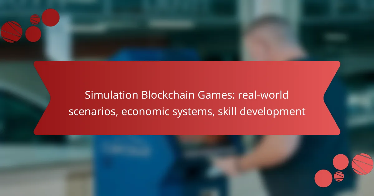 Simulation Blockchain Games: real-world scenarios, economic systems, skill development